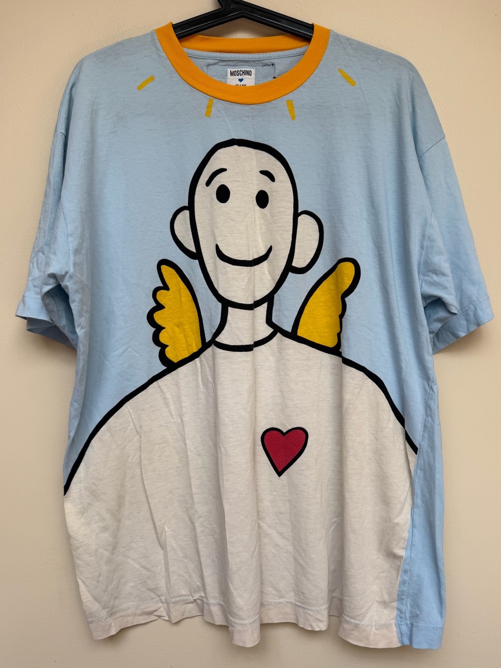 Vintage Moschino Jeans Smile Angel Grapic T-shirt | Size L